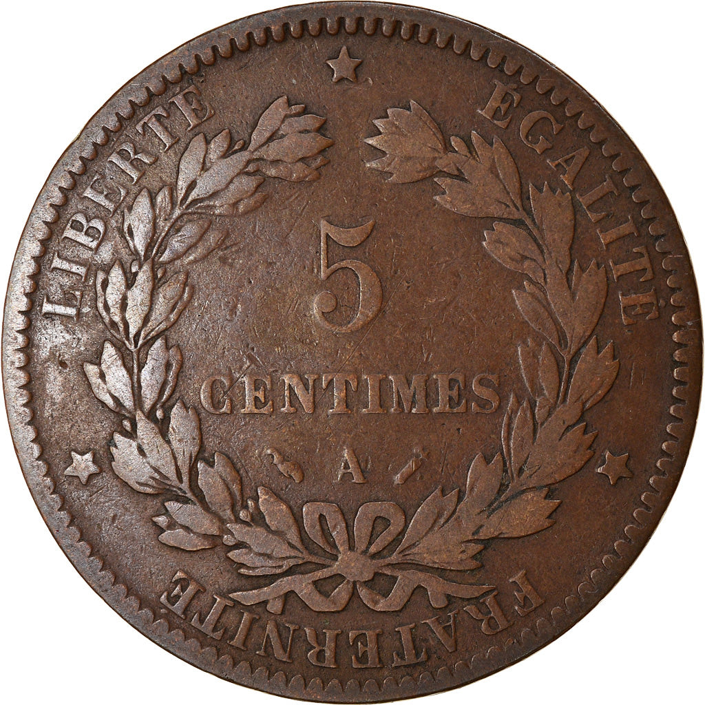 Coin, France, Cérès, 5 Centimes, 1891, Paris, VF(20-25), Bronze, KM:821.1