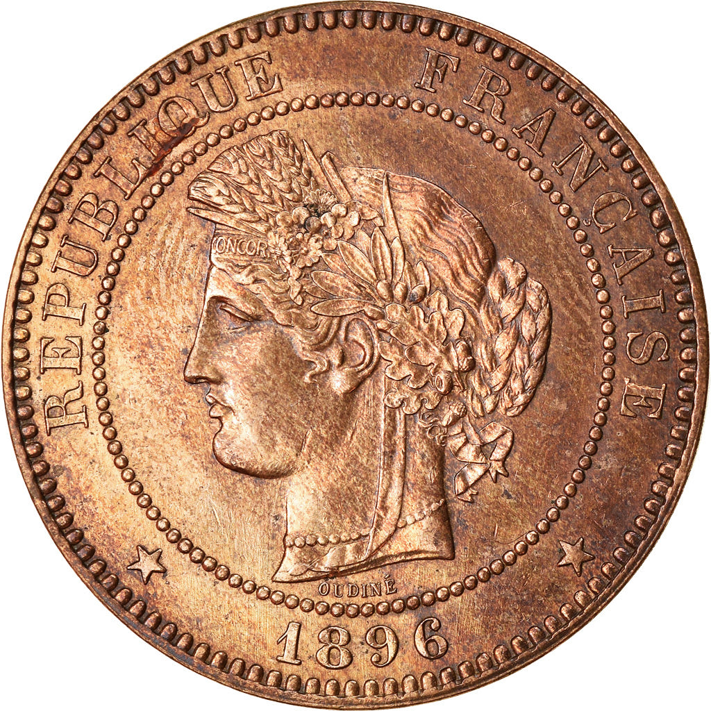 Coin, France, Cérès, 10 Centimes, 1896, Paris, EF(40-45), Bronze, KM:815.1