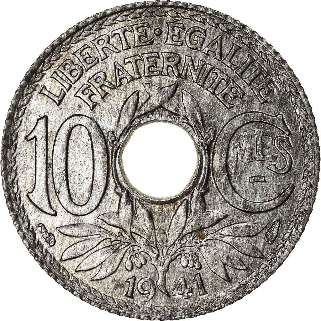Coin, France, Lindauer, 10 Centimes, 1941, EF(40-45), Zinc, KM:896