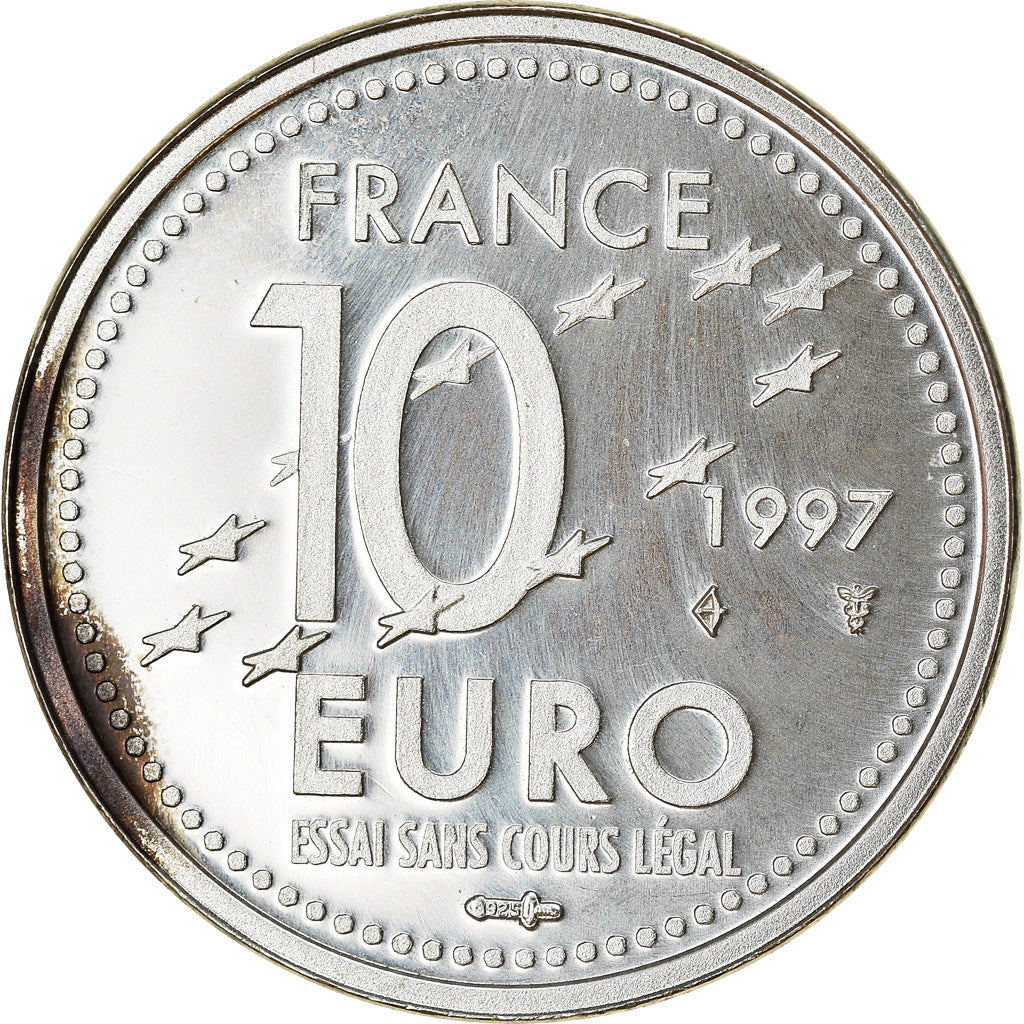 Frankrijk, Jeton, 1997, ESSAI  BE frappe privée 10 euro, UNC-, Zilver