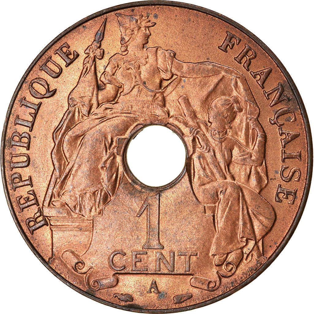 Munten, FRANS INDO-CHINA, Cent, 1938, Paris, PR, Bronze, KM:12.1, Lecompte:99