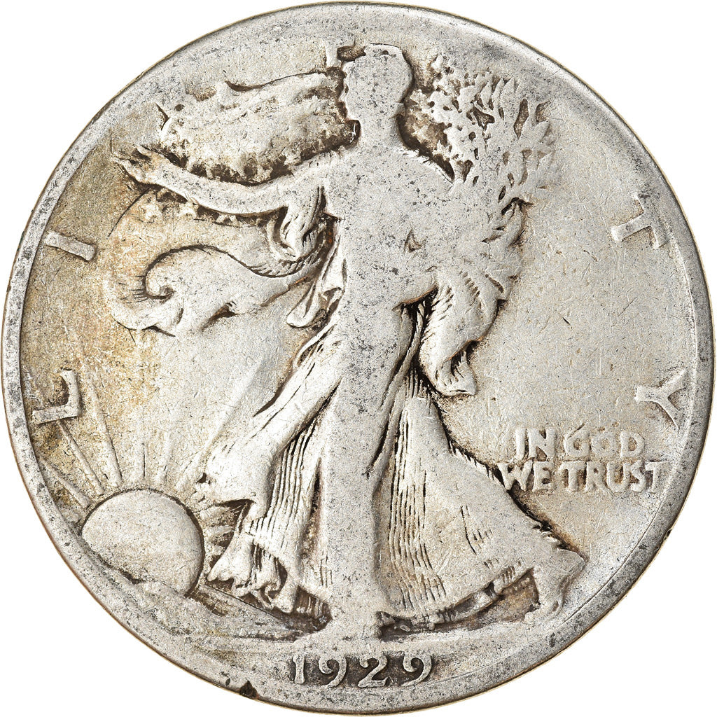 Coin, United States, Walking Liberty Half Dollar, Half Dollar, 1929, U.S. Mint