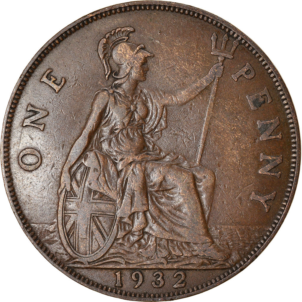 Coin, Great Britain, Penny, 1932, EF(40-45), Bronze