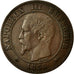 Moneda, Francia, Napoleon III, Napoléon III, 2 Centimes, 1855, Lyon, BC+