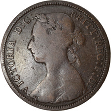 Gran Bretaña, Victoria, 1/2 Penny, 1886, BC, Bronce, KM:754
