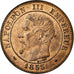 Moneda, Francia, Napoleon III, Napoléon III, 2 Centimes, 1855, Strasbourg, FDC