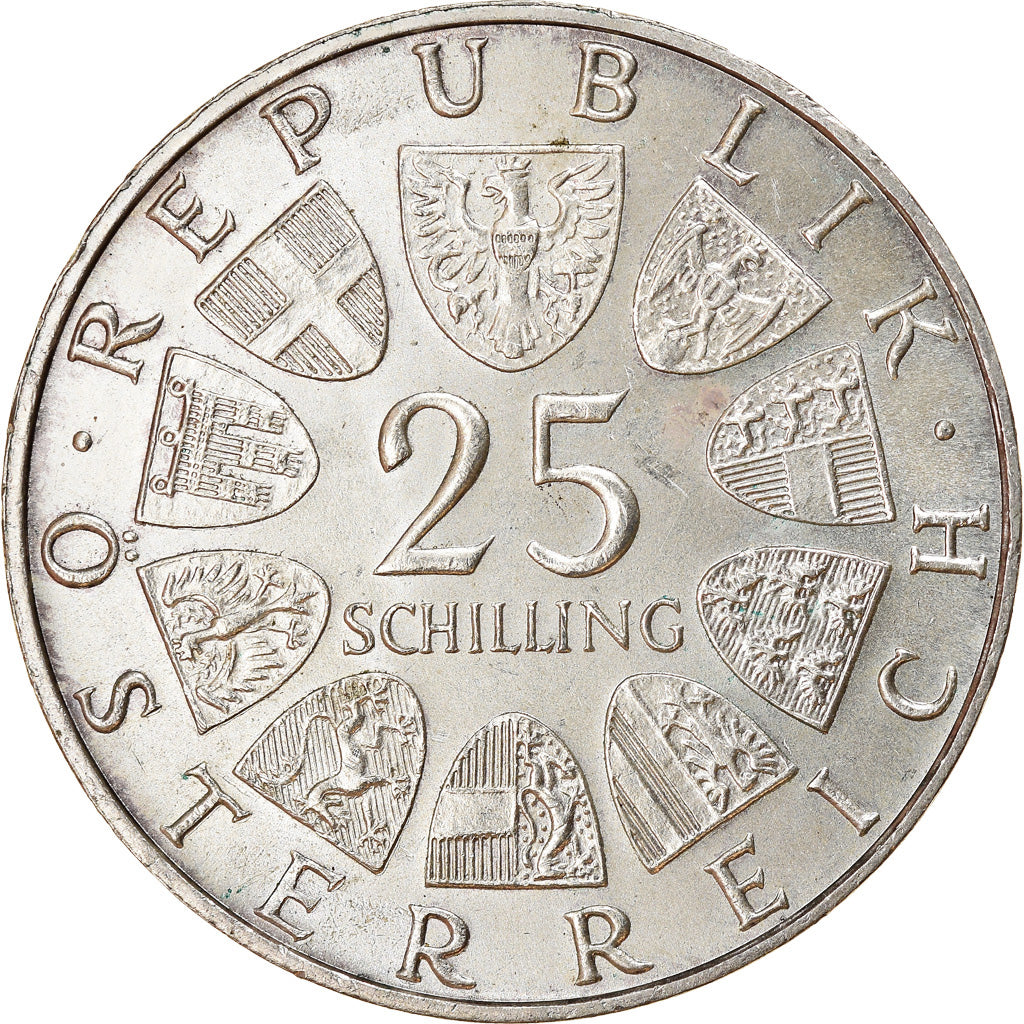 Coin, Austria, 25 Schilling, 1973, AU(55-58), Silver, KM:2915