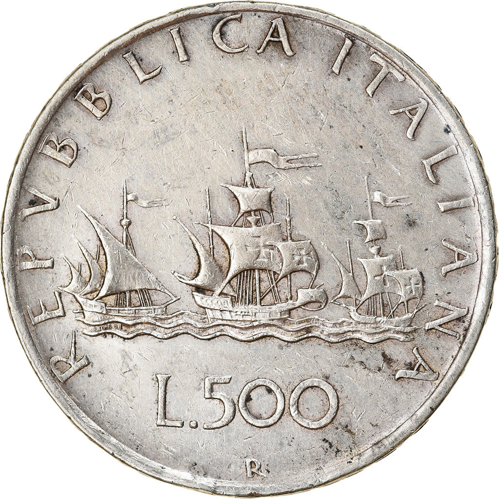 Coin, Italy, 500 Lire, 1959, Rome, EF(40-45), Silver, KM:98