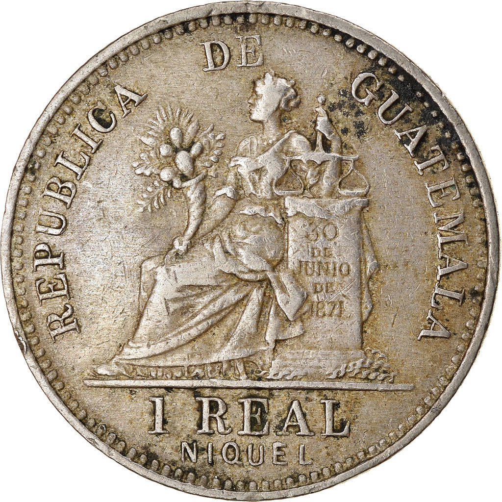 Coin, Guatemala, Real, 1911, EF(40-45), Copper-nickel, KM:177