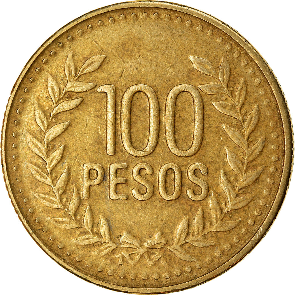 Coin, Colombia, 100 Pesos, 2010, EF(40-45), Aluminum-Bronze, KM:285.2