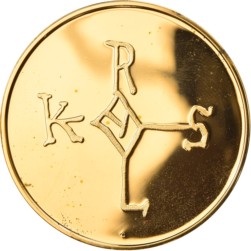 Francja, Medal, Les Rois de France, Charlemagne, Historia, MS(64), Vermeil