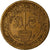 Moneda, Mónaco, Louis II, 50 Centimes, 1924, Poissy, MBC, Aluminio - bronce