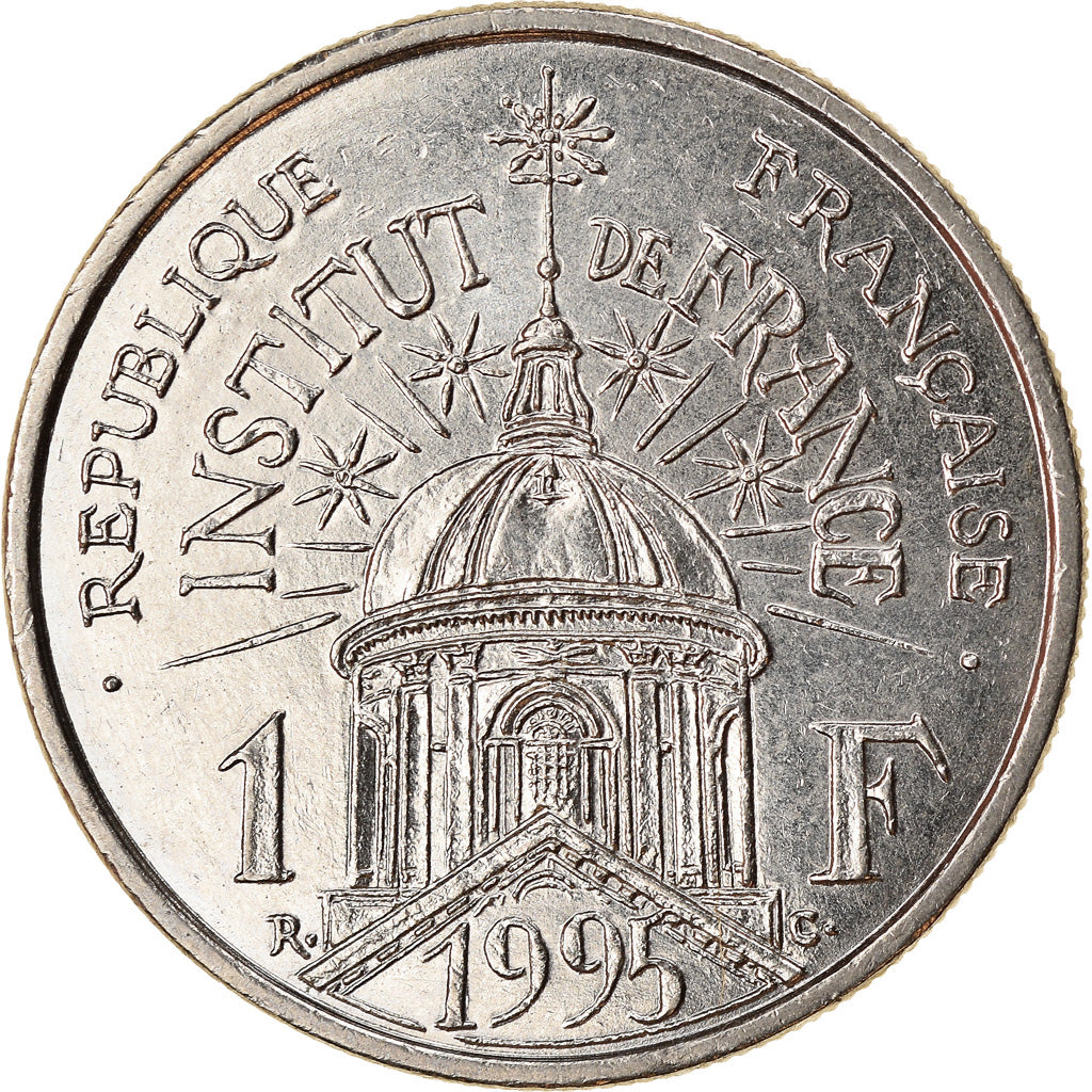 Moneda, Francia, Institut, Franc, 1995, MBC+, Níquel, KM:1133, Gadoury:480