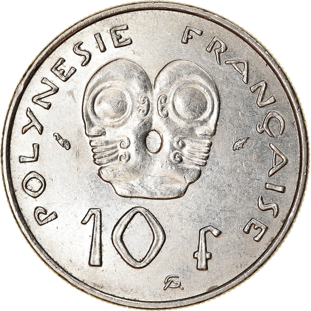 Moneta, Polinezja Francuska, 10 Francs, 1975, Paris, AU(50-53), Nikiel, KM:8