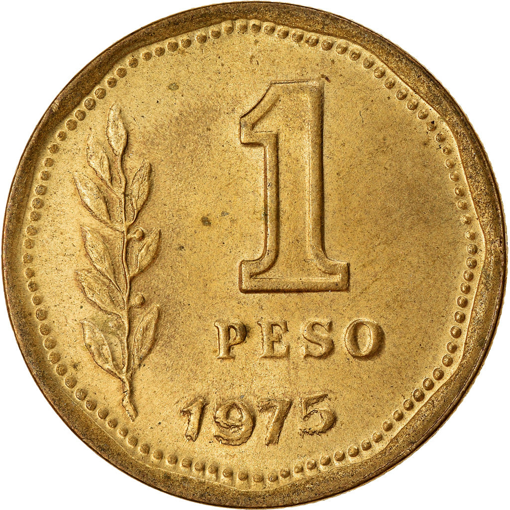 Coin, Argentina, Peso, 1975, EF(40-45), Aluminum-Bronze, KM:69
