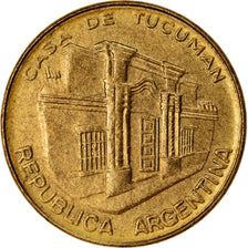 Coin, Argentina, 10 Pesos, 1985, EF(40-45), Brass, KM:93