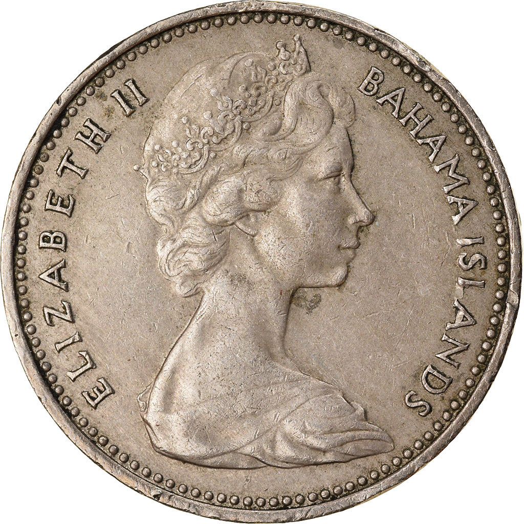 Coin, Bahamas, Elizabeth II, 5 Cents, 1969, EF(40-45), Copper-nickel, KM:3