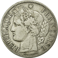 Coin, France, Cérès, 2 Francs, 1872, Bordeaux, VF(30-35), Silver, KM:817.2