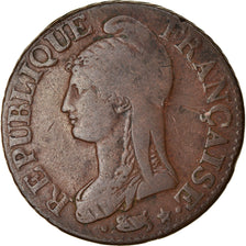 Münze, Frankreich, Dupré, 5 Centimes, AN 8, Paris, S+, Bronze, KM:640.1