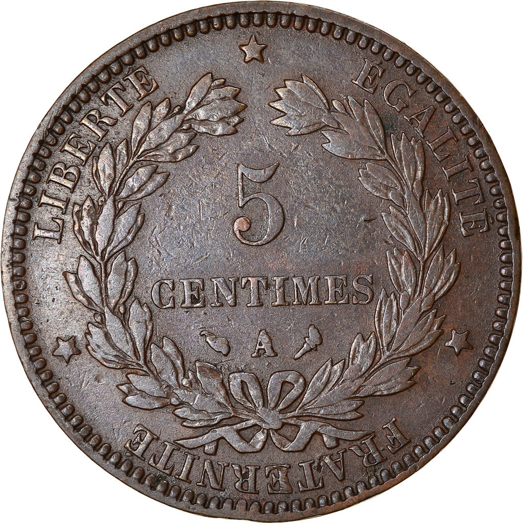 Coin, France, Cérès, 5 Centimes, 1897, Paris, EF(40-45), Bronze, KM:821.1