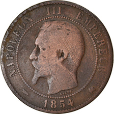 Moneda, Francia, Napoleon III, Napoléon III, 10 Centimes, 1854, Bordeaux, BC