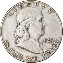 Coin, United States, Franklin Half Dollar, Half Dollar, 1948, U.S. Mint