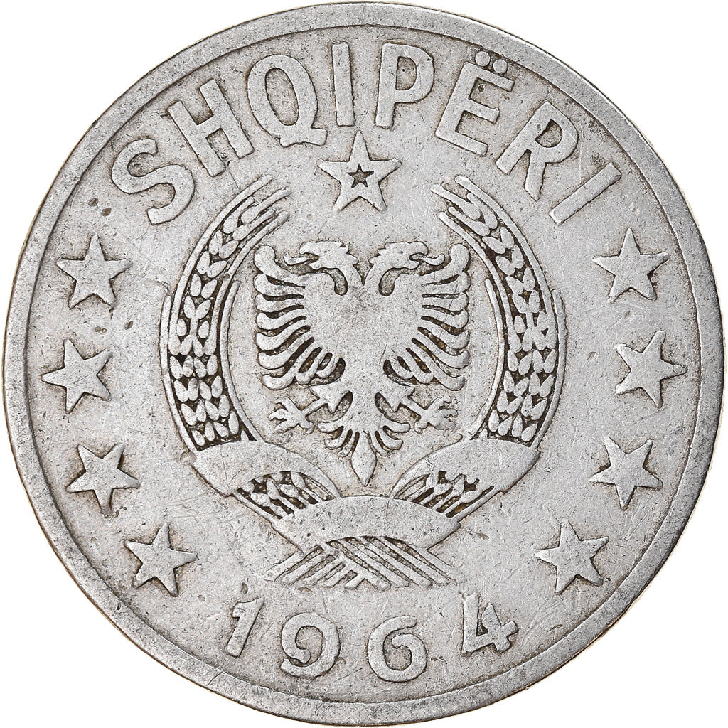 Coin, Albania, 50 Qindarka, 1964, VF(30-35), Aluminum, KM:42