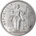 Coin, French Polynesia, 5 Francs, 1965, Paris, MS(63), Aluminum, KM:4