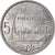 Moneda, Polinesia francesa, 5 Francs, 1965, Paris, SC, Aluminio, KM:4