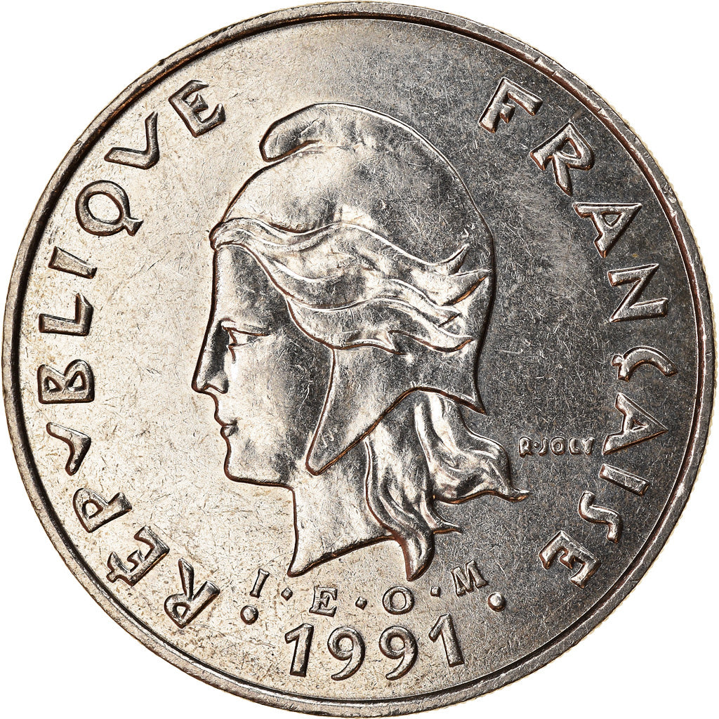 Coin, French Polynesia, 50 Francs, 1991, Paris, EF(40-45), Nickel, KM:13
