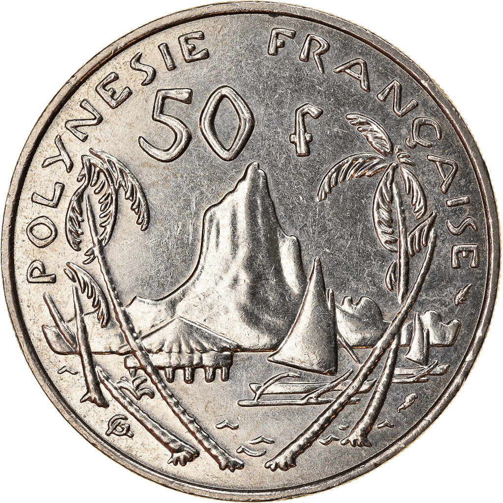 Coin, French Polynesia, 50 Francs, 1991, Paris, EF(40-45), Nickel, KM:13