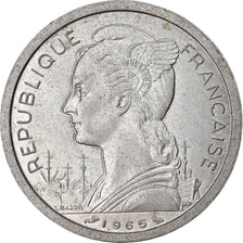 Coin, French Somaliland, 2 Francs, 1965, Paris, EF(40-45), Aluminum, KM:9