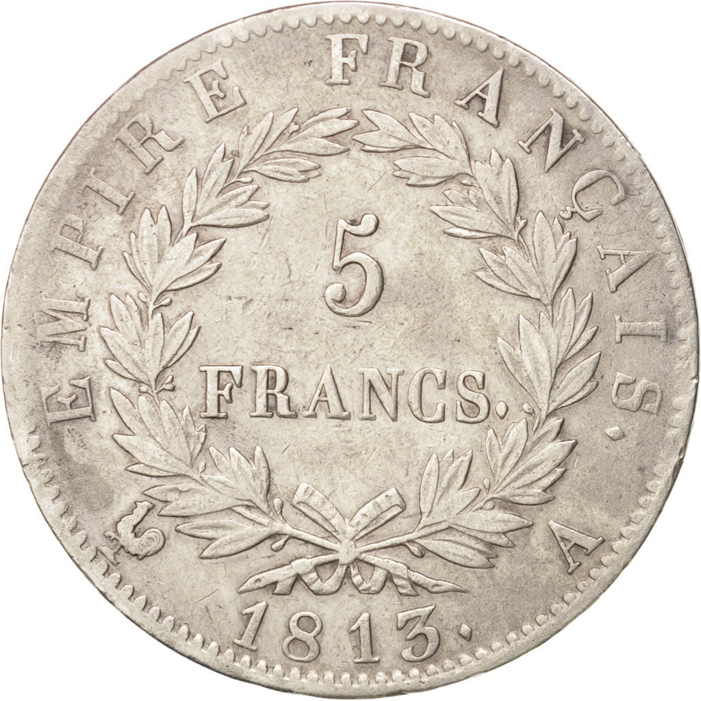 France, Napoléon I, 5 Francs, 1813, Paris,EF(40-45),Silver,KM:694.1,Gadoury 584
