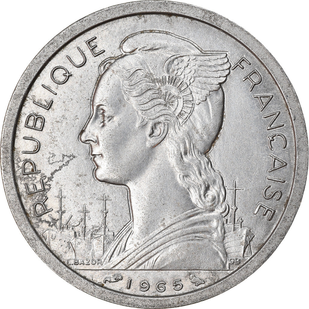 Monnaie, Côte française des Somalis, 2 Francs, 1965, Paris, TTB, Aluminium