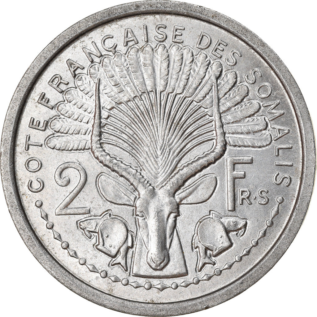 Monnaie, Côte française des Somalis, 2 Francs, 1965, Paris, TTB, Aluminium