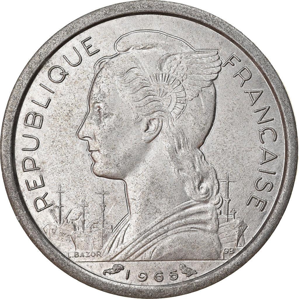 Coin, French Somaliland, Franc, 1965, Paris, EF(40-45), Aluminum, KM:8