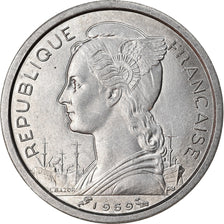Coin, French Somaliland, Franc, 1959, Paris, MS(63), Aluminum, KM:8