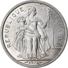 Coin, New Caledonia, 2 Francs, 1971, Paris, AU(50-53), Aluminum, KM:9