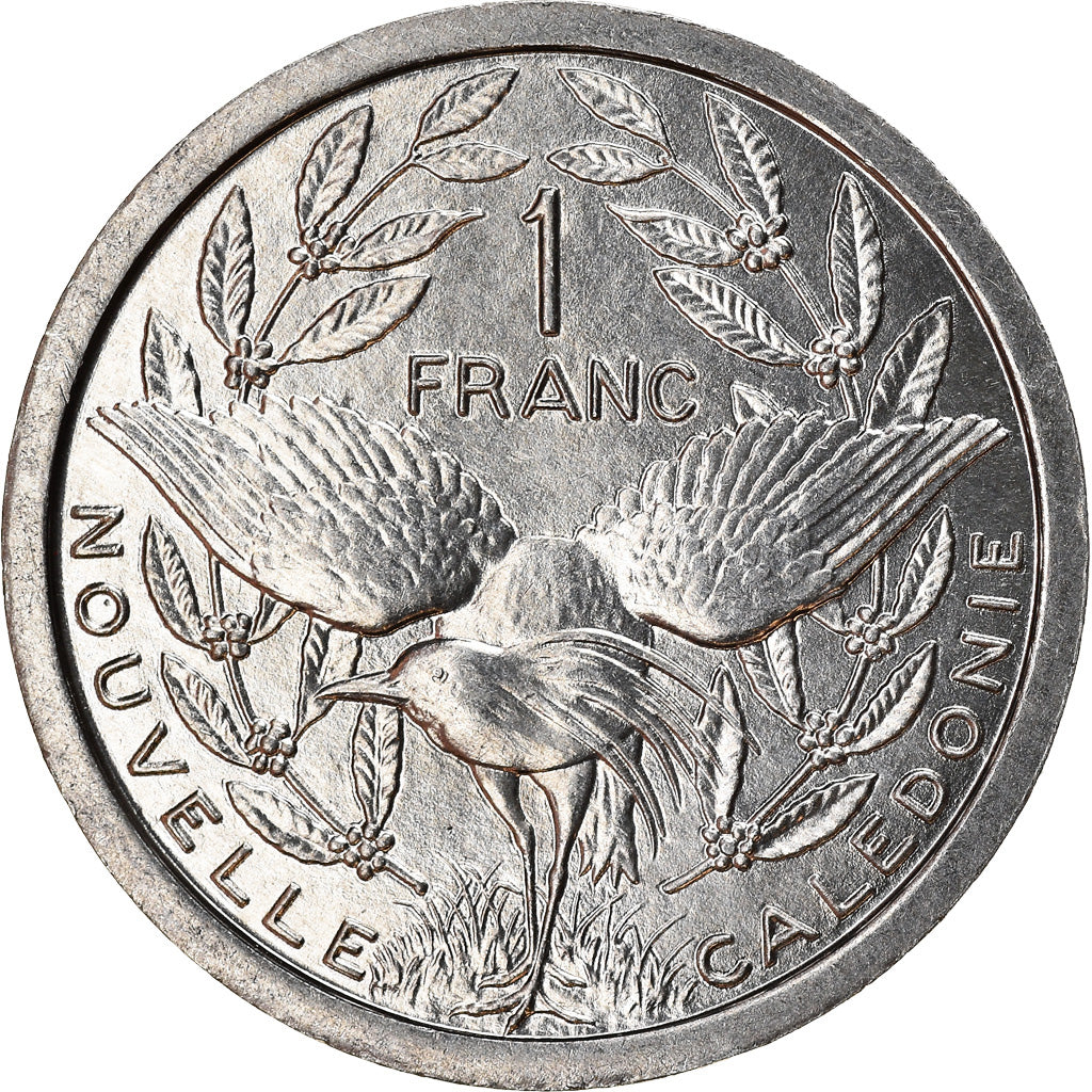 Coin, New Caledonia, Franc, 1985, Paris, MS(63), Aluminum, KM:10