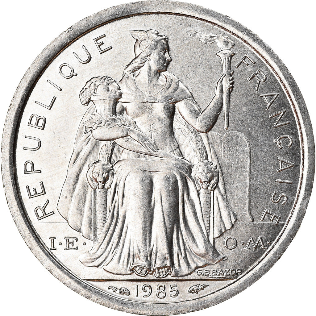 Moneta, Nuova Caledonia, Franc, 1985, Paris, BB+, Alluminio, KM:10