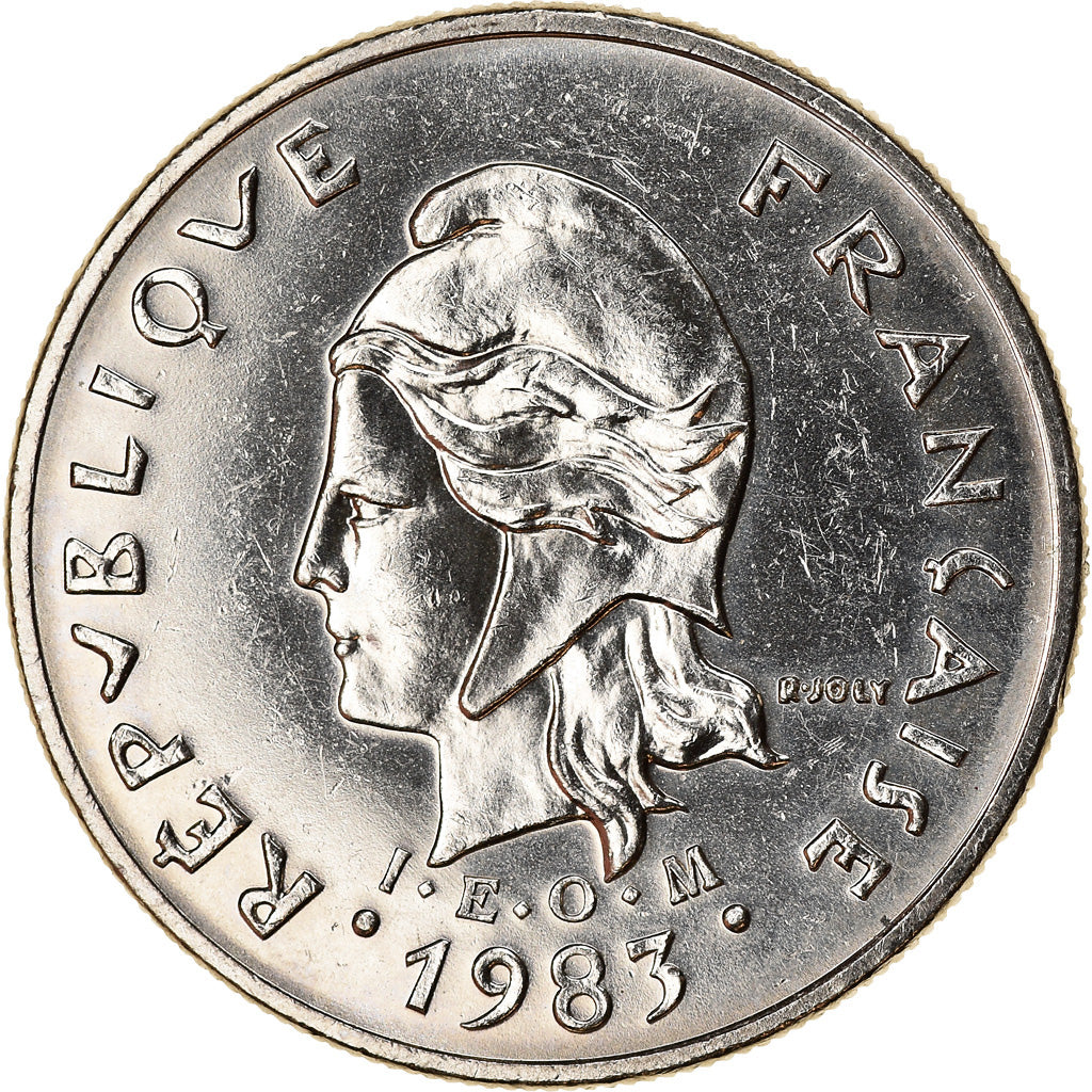 Moneta, Nuova Caledonia, 10 Francs, 1983, Paris, BB+, Nichel, KM:11