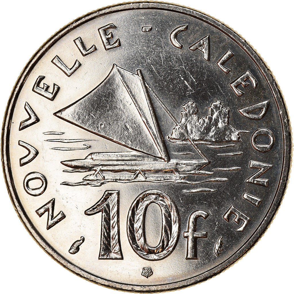 Moneta, Nuova Caledonia, 10 Francs, 1983, Paris, BB+, Nichel, KM:11