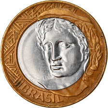 Coin, Brazil, Real, 2009, Rio de Janeiro, EF(40-45), Bi-Metallic, KM:652a