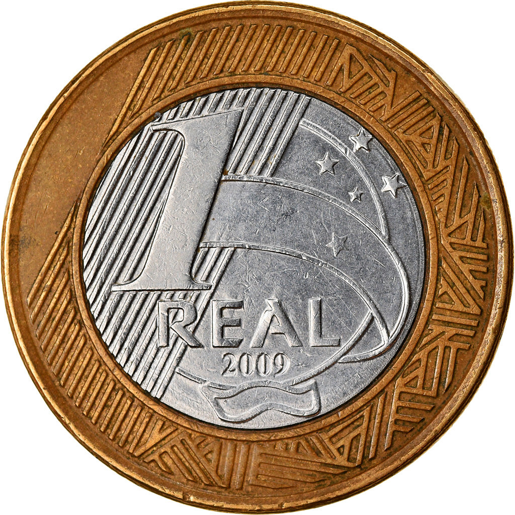 Coin, Brazil, Real, 2009, Rio de Janeiro, EF(40-45), Bi-Metallic, KM:652a