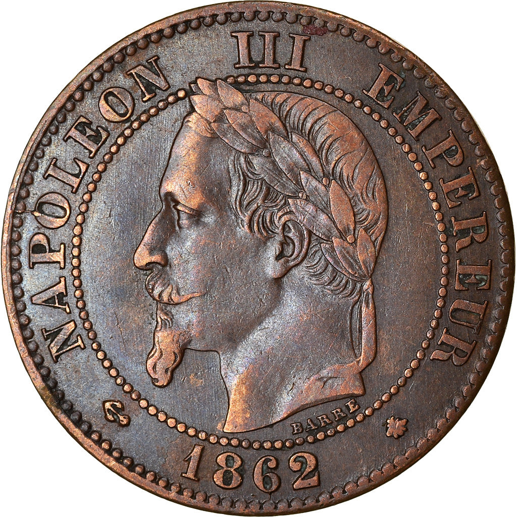 Moeda, França, Napoleon III, Napoléon III, 2 Centimes, 1862, Paris, AU(50-53)