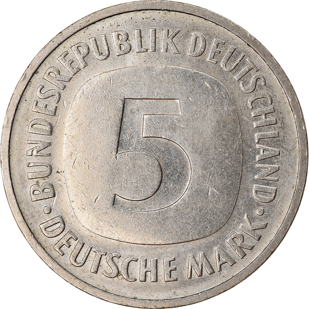 Coin, GERMANY - FEDERAL REPUBLIC, 5 Mark, 1982, Munich, EF(40-45), Copper-Nickel