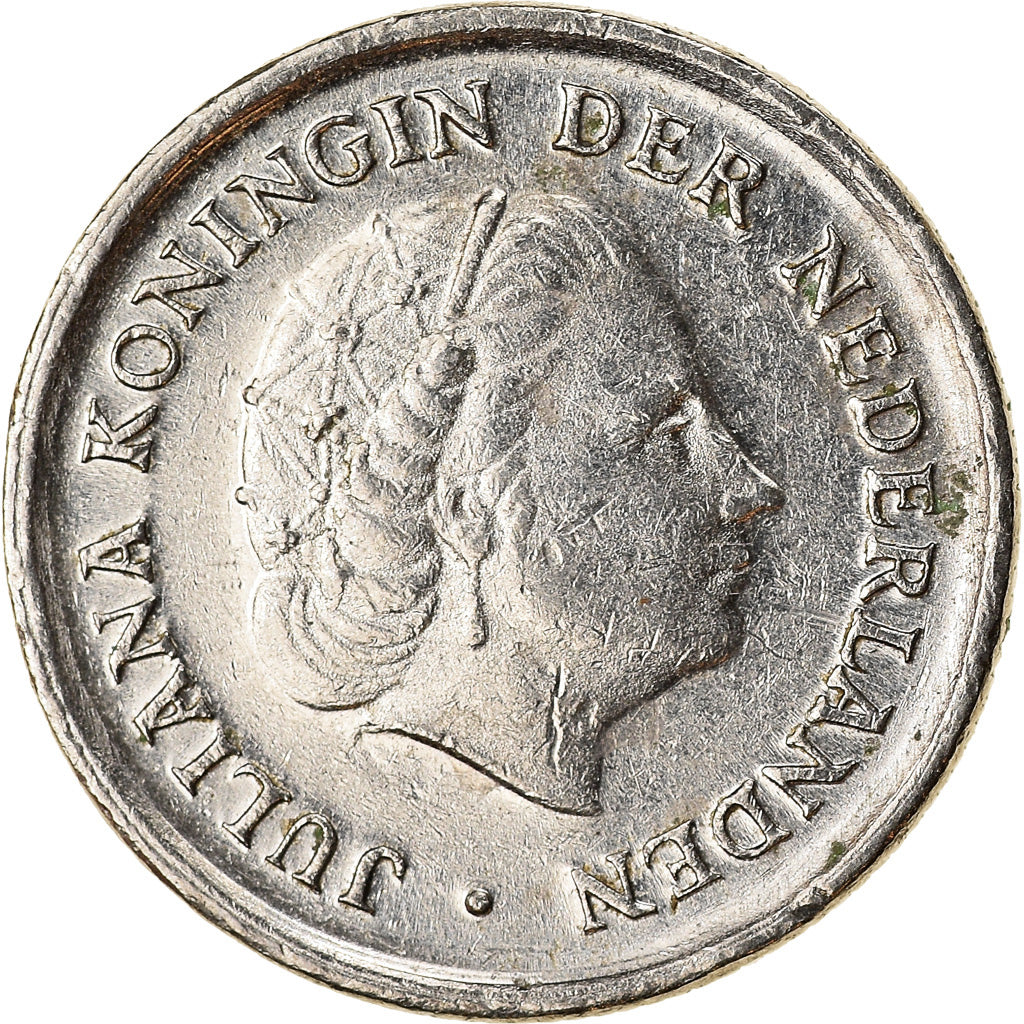 Coin, Netherlands, Juliana, 10 Cents, 1980, AU(50-53), Nickel, KM:182