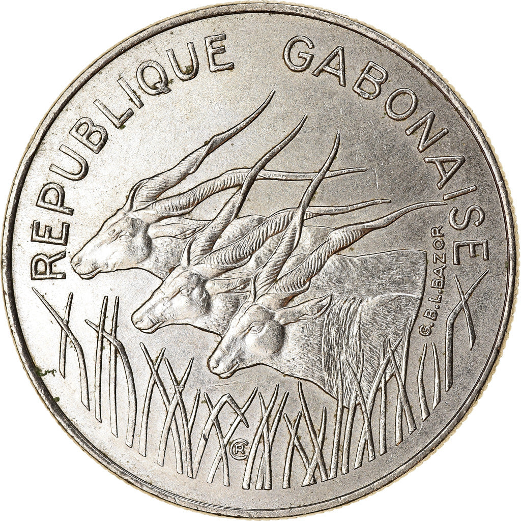 Coin, Gabon, 100 Francs, 1984, Paris, EF(40-45), Nickel, KM:13