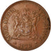 Coin, South Africa, 2 Cents, 1972, EF(40-45), Bronze, KM:83