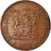 Moeda, África do Sul, 2 Cents, 1972, EF(40-45), Bronze, KM:83